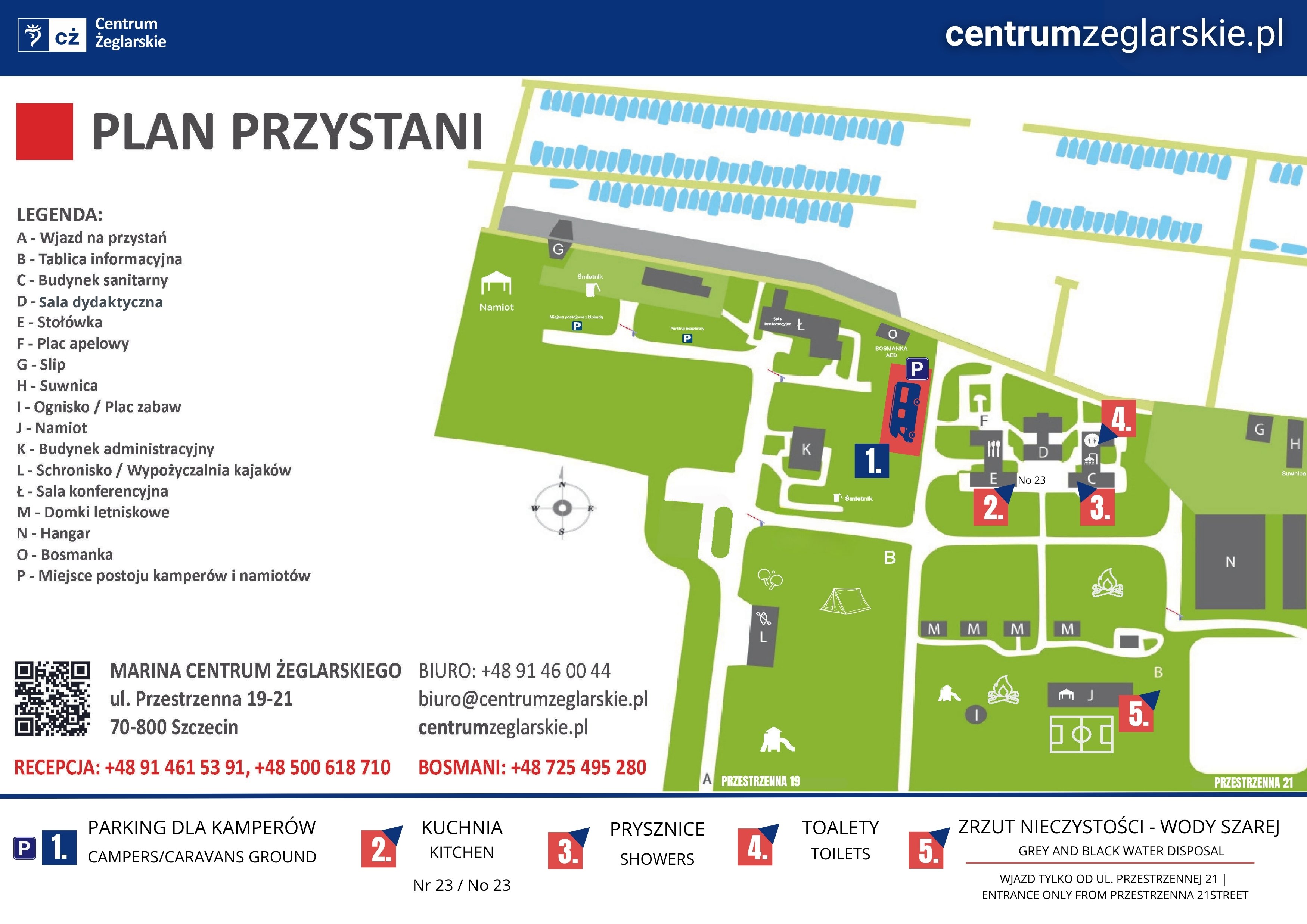 Plan przystani kampery