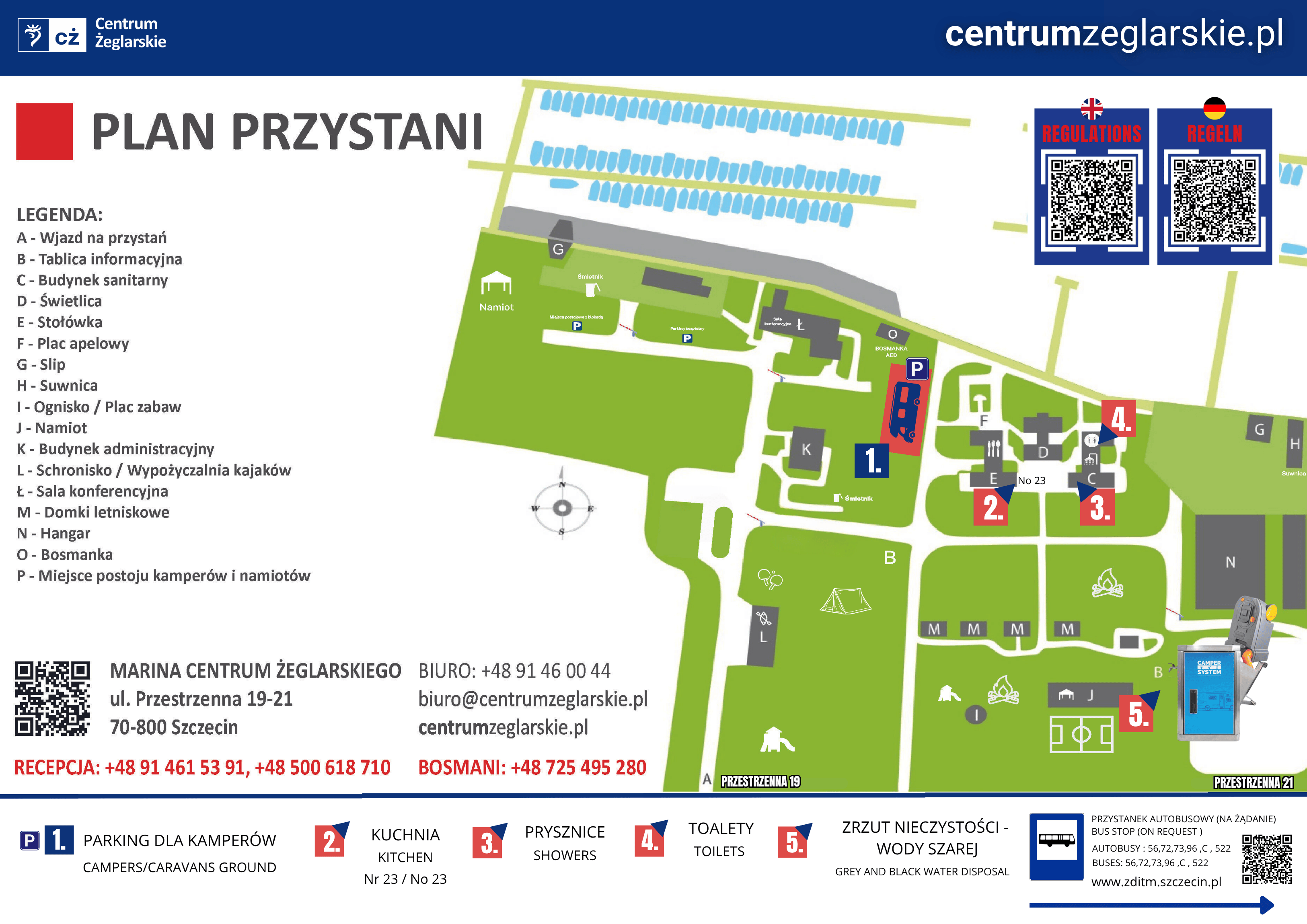 Plan przystani kampery